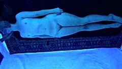 Gigi Breeze shines in blacklight massage top 2