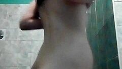 shower fun with lil miss vixen turns steamy. her body glistens under water.