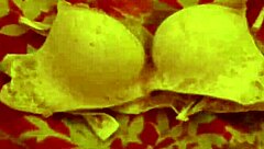 Sneaking peeks at neighbor's dirty clothes while masturbating intensely