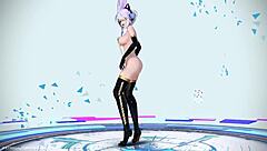 MMD Haku In Black Suit Parody Anitta Detailed Costume Scene