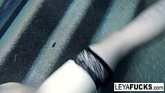 Leya and Lynn indulge in a lesbian romp by the pool