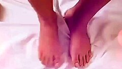 feet pedicure with lotion massage