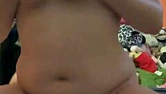 Wet Pussy Riding Dildo Toy in Intense Session