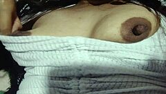 She asks to suck her natural tits in a casual way