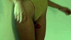 gold leotard solo play