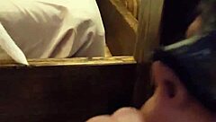 Bored Housewife with Big Tits Performs Blowjob on Neighbor's Cock