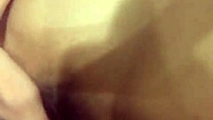 big purple dildo in a tight wet pussy.