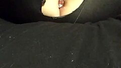 Bored slut wife pounds her pussy and squeezes plug into tight ass