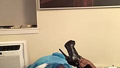 Hazelnutxxx in Halloween Cosplay Reveals Shaved Pussy Secret with Blue Hair