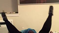 Hazelnutxxx in Halloween Cosplay Reveals Shaved Pussy Secret with Blue Hair