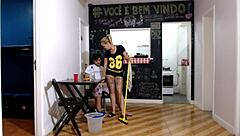 the blonde employee fada mel takes the lead