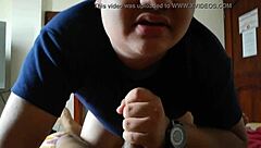 Just a casual day when a guy got an intense blowjob from his buddy.