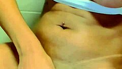 with my hard cock, i masturbate in the crowded gym bathroom.