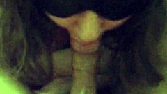 My girlfriend gives me a blindfold blowjob, feels so good