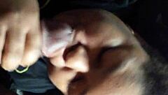 Early morning chewy sucking black cock.