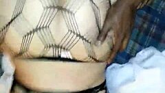 sexy latina in fishnets takes on huge challenge.