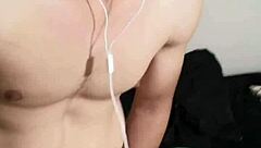 venezolano stroking his big monster cock so good, young 18+ guy enjoying it 😏