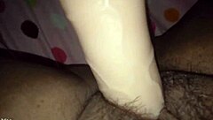Playing with sextoy, masturbating with fake dick in wet pussy