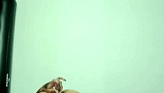 trying my first anal with a glass dildo, feels so good