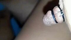 Neighbor fucks me while tying and playing with nipples