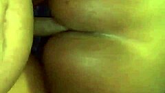 Ebony Babe Bent Over for Doggystyle Fucking and Cumshot