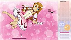 kousaka kirino strips during arkanoid gameplay in this anime hentai