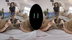 vrhush morgan lee rides and bends over in doggystyle, missionary, and pov with her small tits