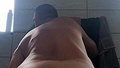 huge anal dildo stretches him wide as he experiments with bisexual toy play