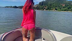 Enjoying a relaxing boat ride with friends