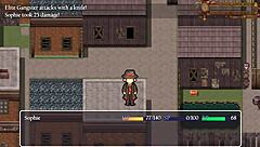 Cute girl exposes small tits near oblivious men in detective story part 3