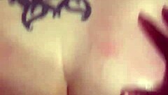 Feeling Intense Pleasure Tapping That Bent Over White Oily Ass With Tattoo In Doggystyle!