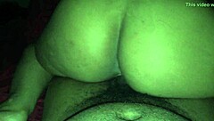 Ebony redbone rides big cock with huge ass!