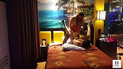 Peruvian amateur couple gets wild in red corset outfit