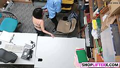 sexy cutie penelope gets fucked for theft in the shop