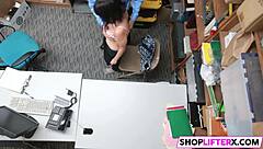 sexy cutie penelope gets fucked for theft in the shop