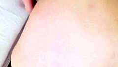 Girlfriend moans loudly as she cums on monster cock. Facial and cumshot in homemade setting.