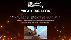 Follow wrinkled feet on sandy beach