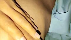 kaithsaumeth caresses her big breasts while fucking her tight hot pussy on bed