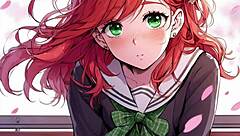 Redhead Waifus Compilation: Anime and Hentai Mix