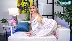 Milf mother in law teases and masturbates in lingerie on webcam