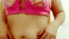 the latina milf in lingerie feels intense pleasure while masturbating her big ass and tits