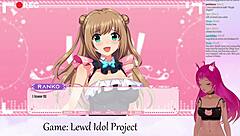 vtuber lewdneko plays lewd idol project vol 1 part 5 with big tits scissoring 😏