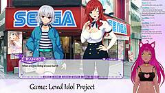 vtuber lewdneko plays lewd idol project vol 1 part 5 with big tits scissoring 😏