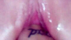 Blonde teen's pussy gets intensely fucked in detailed action