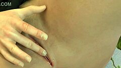 Blonde teen masturbates to squirting orgasm