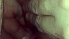 Bent over wife in doggystyle with close-up on her ass