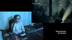 Naked Brunette with Big Natural Tits in Alan Wake Playthrough Part 10