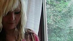 Oh Yes, Horny Hottie In Fishnets Masturbates With Toy Close-Up!