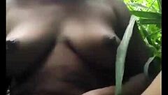 msanzi fine pussy girl fingering in the forrest