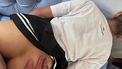 hanging out with my best friend in schoolgirl outfit, having fun.